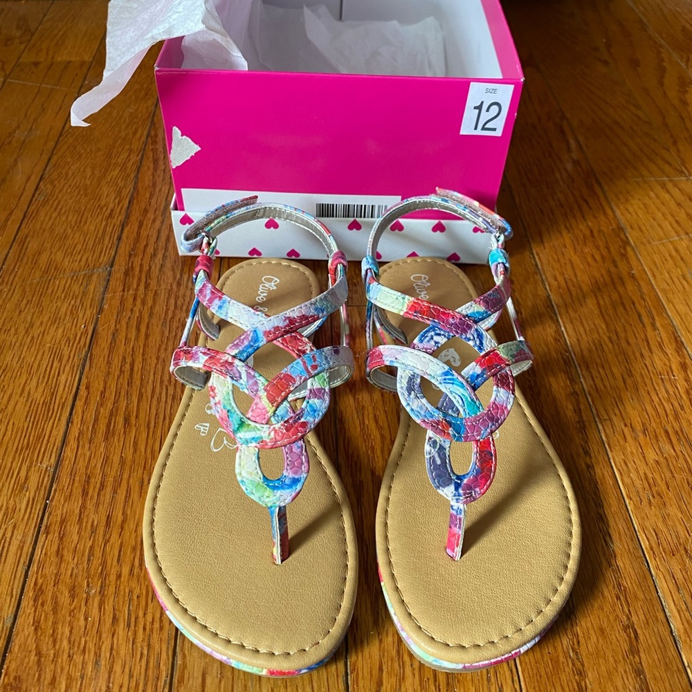 NWB Olive & Edie Sandals Girls Size 12